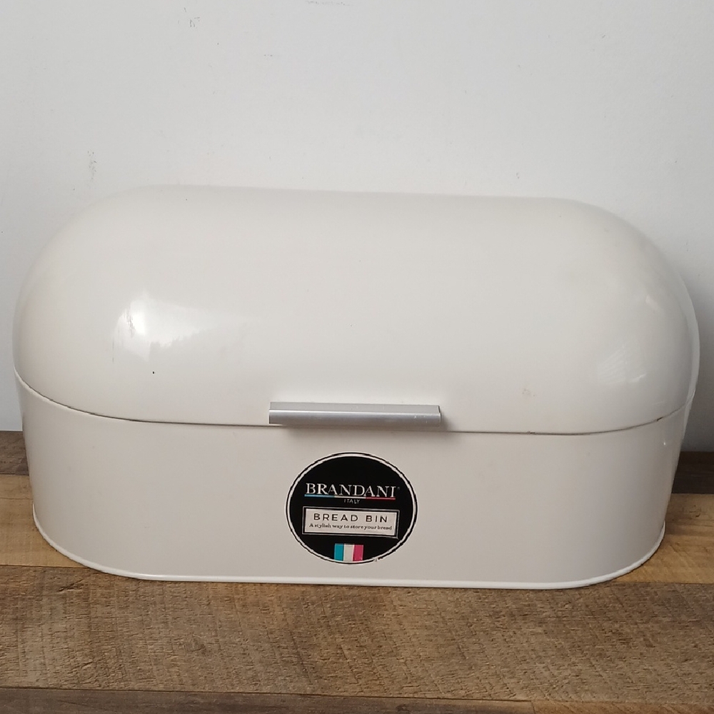 Brandani Italian Style White Bread Bin 16"